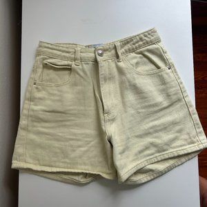 Light Yellow Denim Shorts